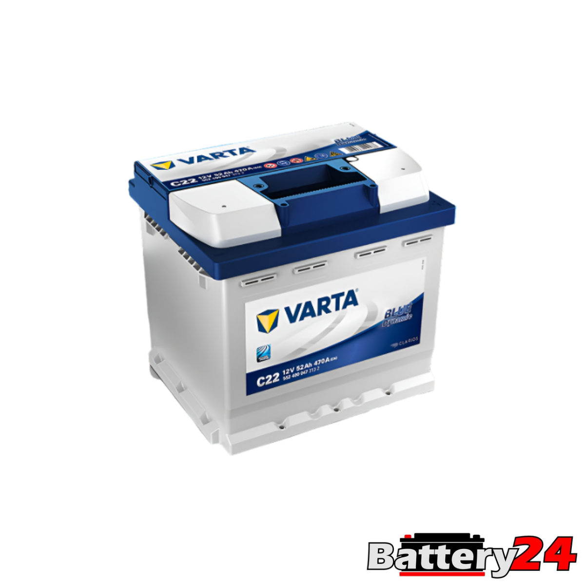 Varta 612 Car Battery – 12V 52Ah, 470 CCA Battery24