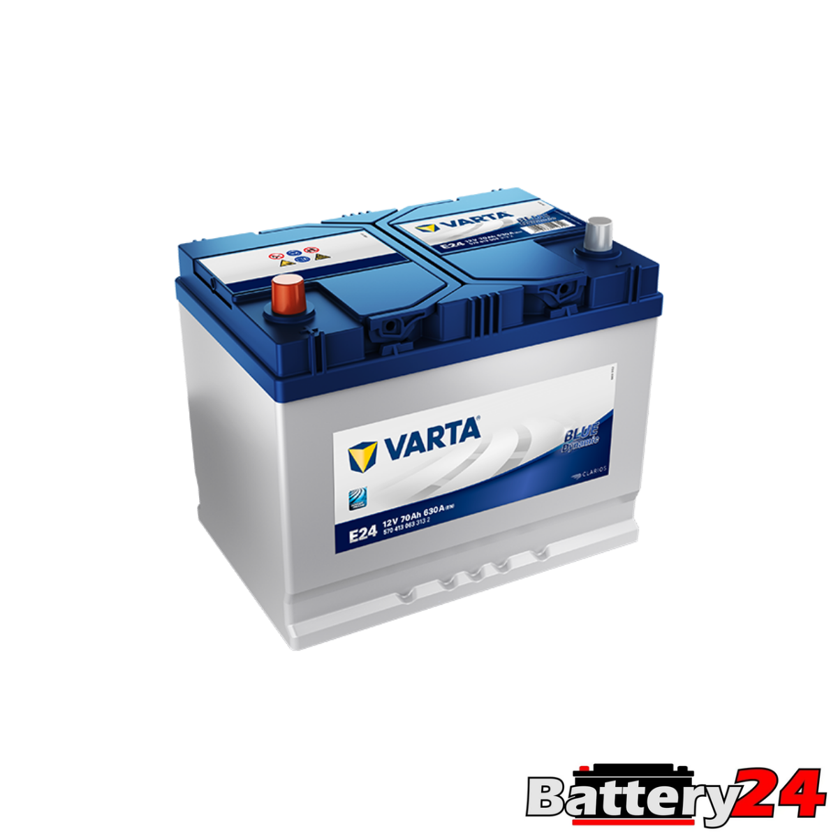 Varta 638 Car Battery – 12V 70Ah, 630 CCA Battery24