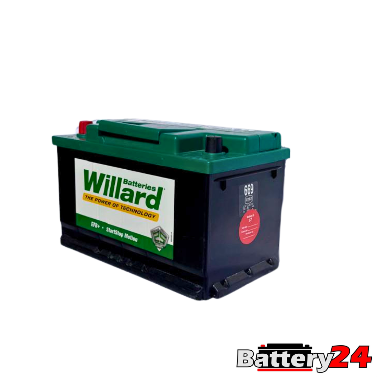 Willard 669 Car Battery – 12V 80Ah, 590 CCA Battery24